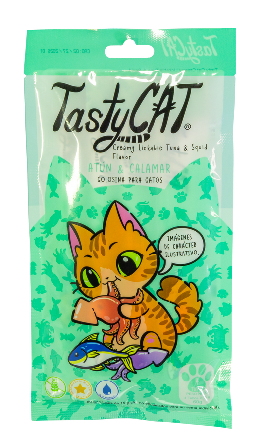 TASTY CAT, ATUN Y CALAMAR