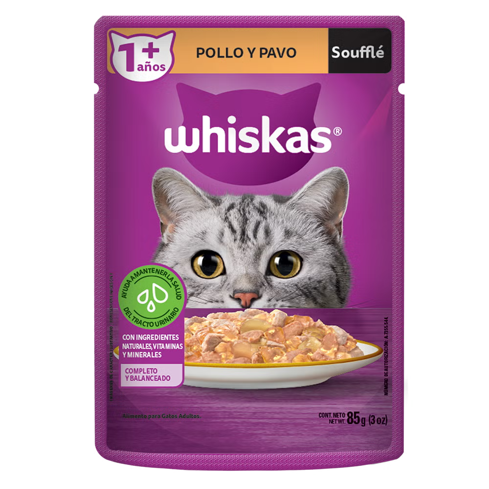 WHISKAS DE PAVO Y POLLO