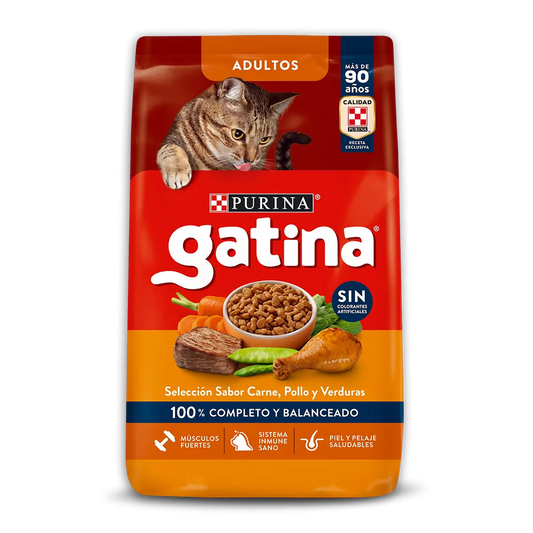 GATINA GATO ADULTO DE POLLO, CARNE Y VERDURA