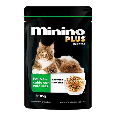 MININO PLUS,  POLLO CON VERDURA