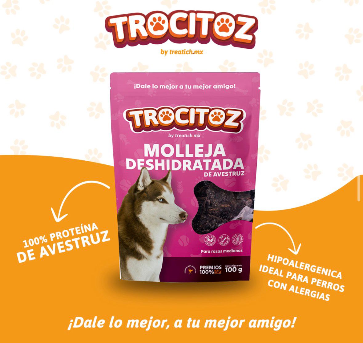 MOLLEJA DESHIDRATADA DE AVESTRUZ