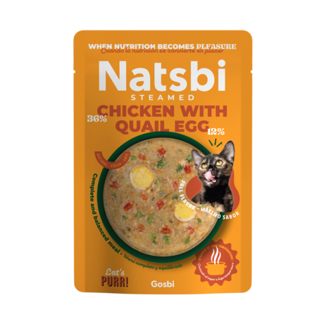NATSBI STEAMED, POLLO CON HUEVO.