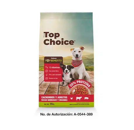 TOP CHOISE ADULTO Y CACHORRO RAZA GRANDE