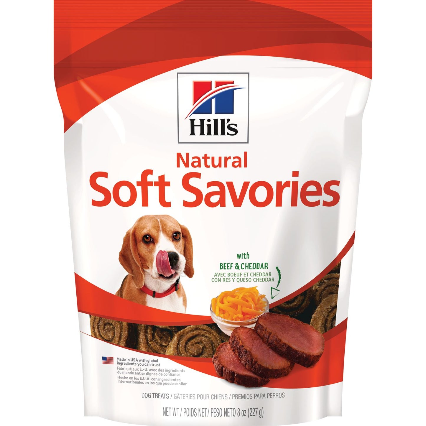 HILLS NATURALES SOFT SAVORIES, (SABOR RES Y QUESO CHEDDAR)
